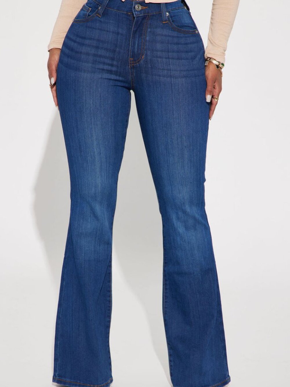 Dark Wash Flair Jeans - Picture 2 of 7